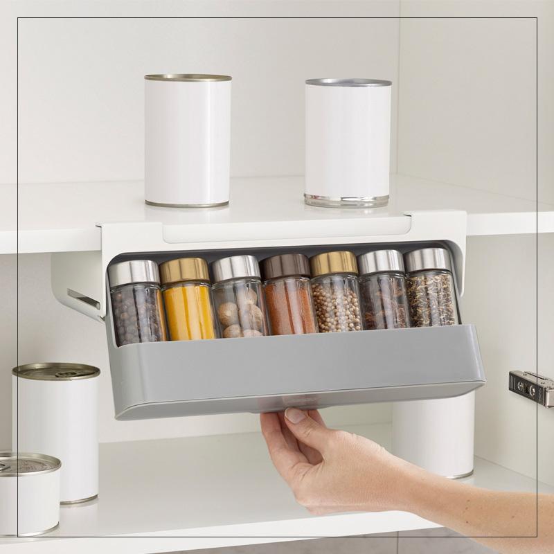 New Magna SpaceMax Pro - Self-Adhesive Wall-Mounted Spice Organizer with Pull-Out Design