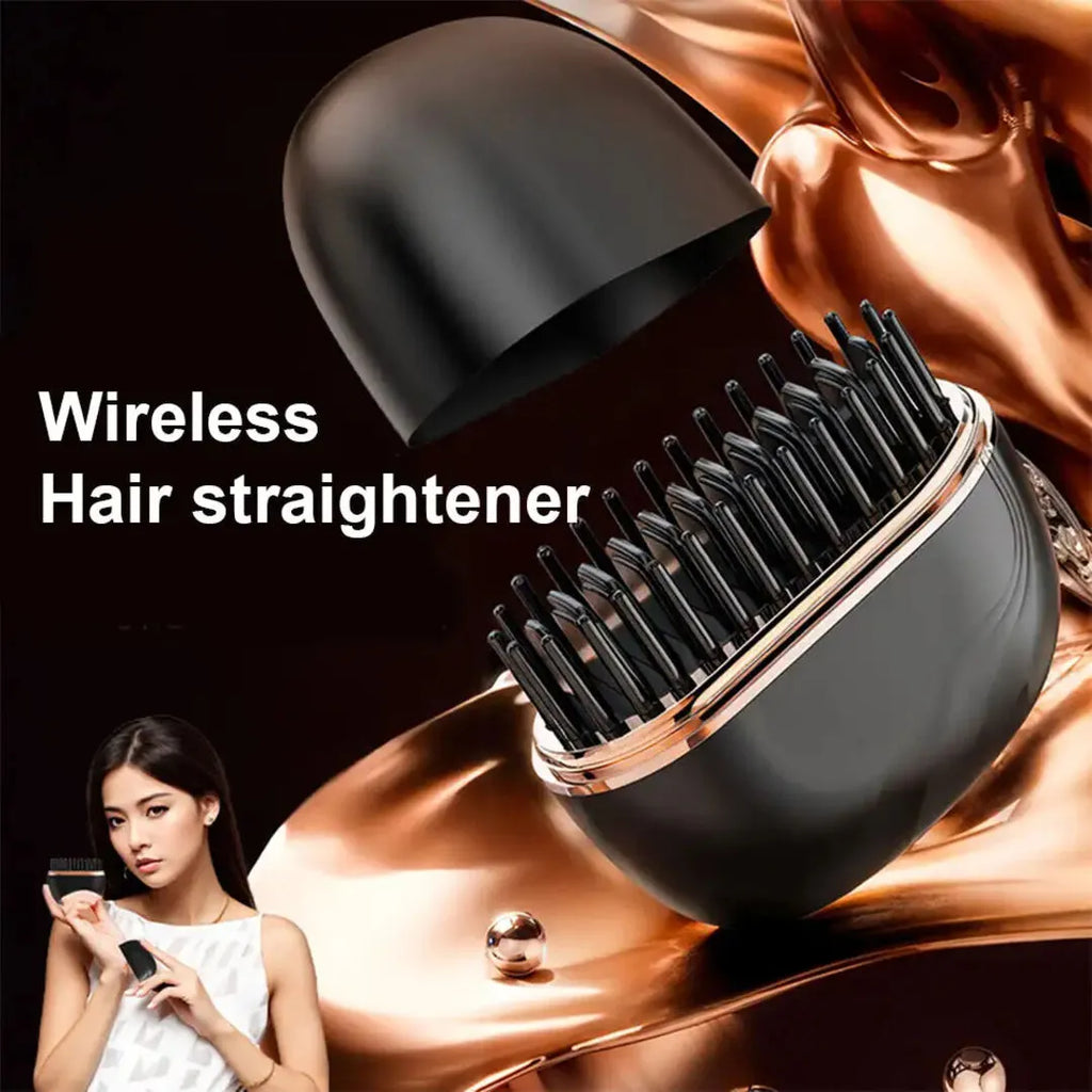 New Magna Portable Hair Straightener Pro wireless cordless design with rose gold - premium beauty tool