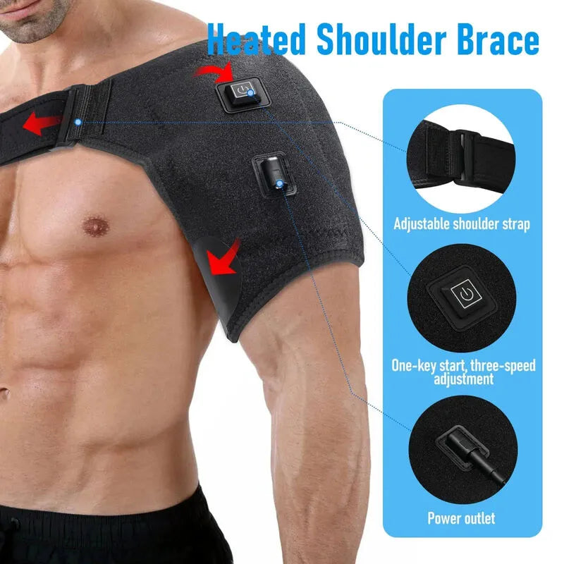 New Magna USB Heated Shoulder Brace Pro
