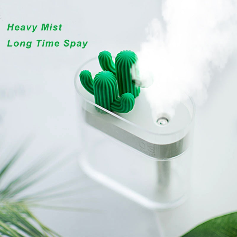 New Magna CactusMist Pro - USB Humidifier & Essential Oil Diffuser with LED Lights (160ML)