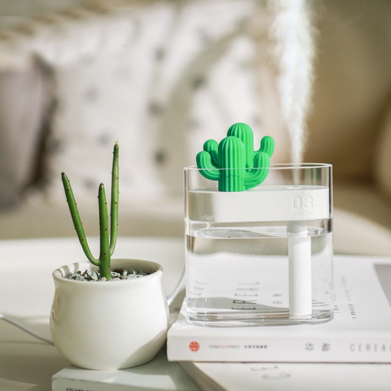 New Magna CactusMist Pro - USB Humidifier & Essential Oil Diffuser with LED Lights (160ML)