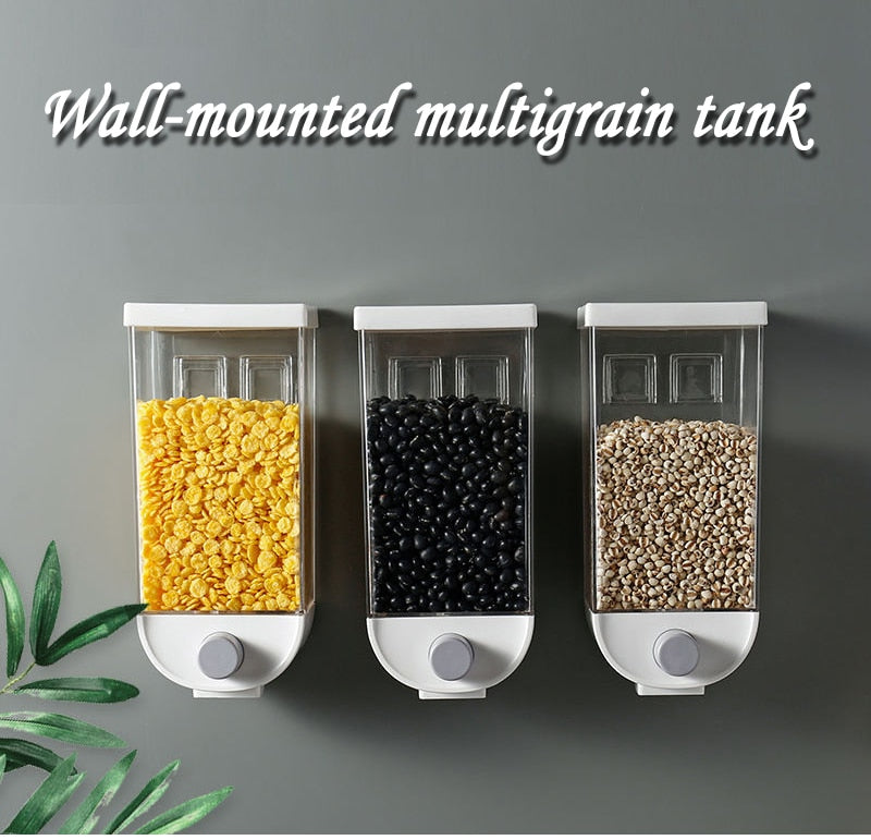 New Magna PantryMax Pro - Wall-Mounted Kitchen Multi-Grain Sealed Storage Jars