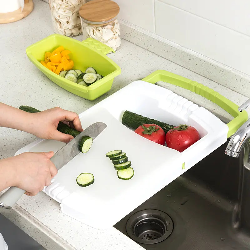 New Magna Chef Pro - Professional Plastic Chopping Board with Drainage System