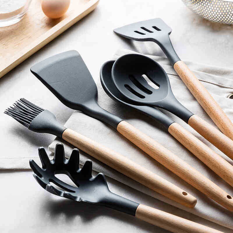 New Magna CookSafe Pro - Non-Stick Silicone Cooking Utensil Set with Heat-Resistant Technology