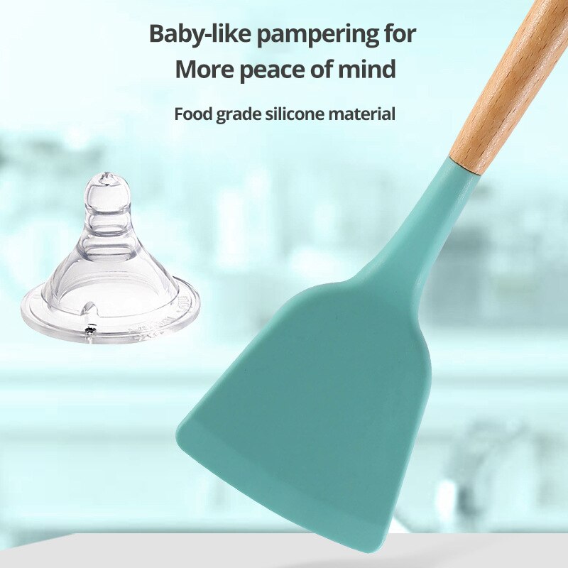 New Magna CookSafe Pro - Non-Stick Silicone Cooking Utensil Set with Heat-Resistant Technology