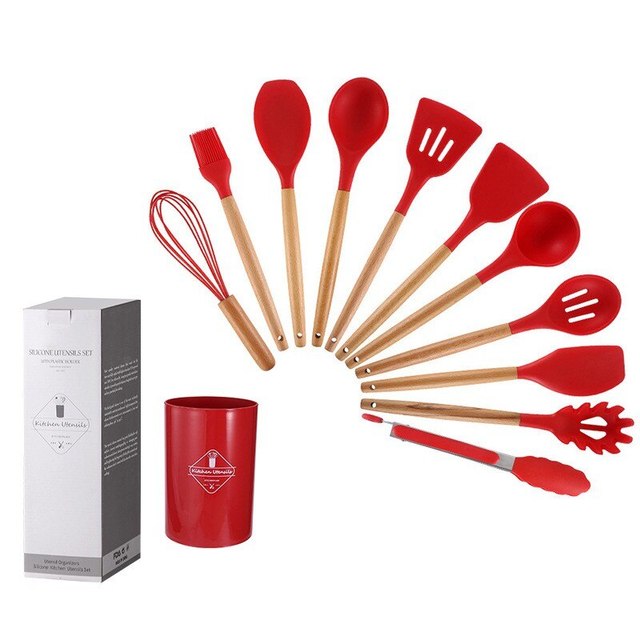 New Magna CookSafe Pro - Non-Stick Silicone Cooking Utensil Set with Heat-Resistant Technology