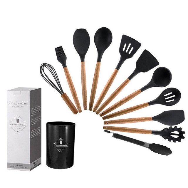 New Magna CookSafe Pro - Non-Stick Silicone Cooking Utensil Set with Heat-Resistant Technology