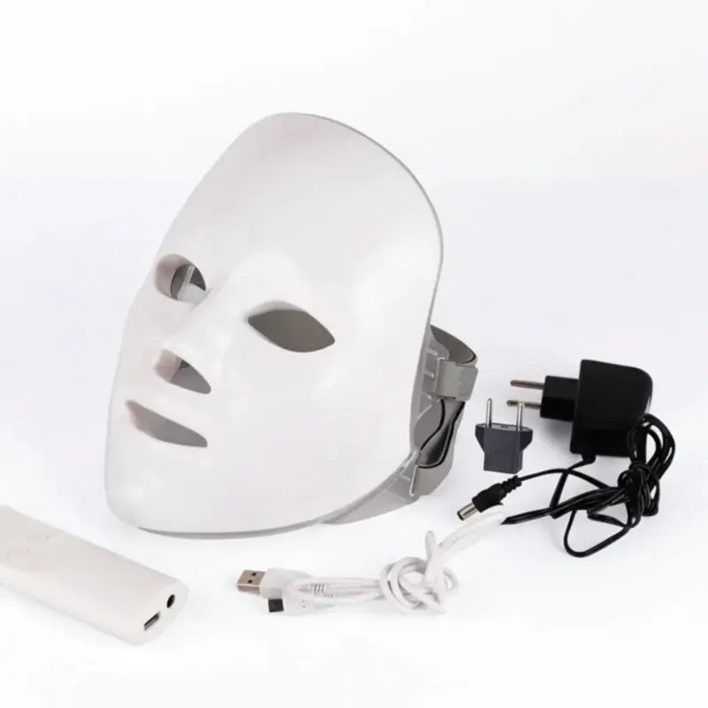 New Magna GlowTherapy Pro LED face mask with controller and USB cable - premium light therapy facial treatment device