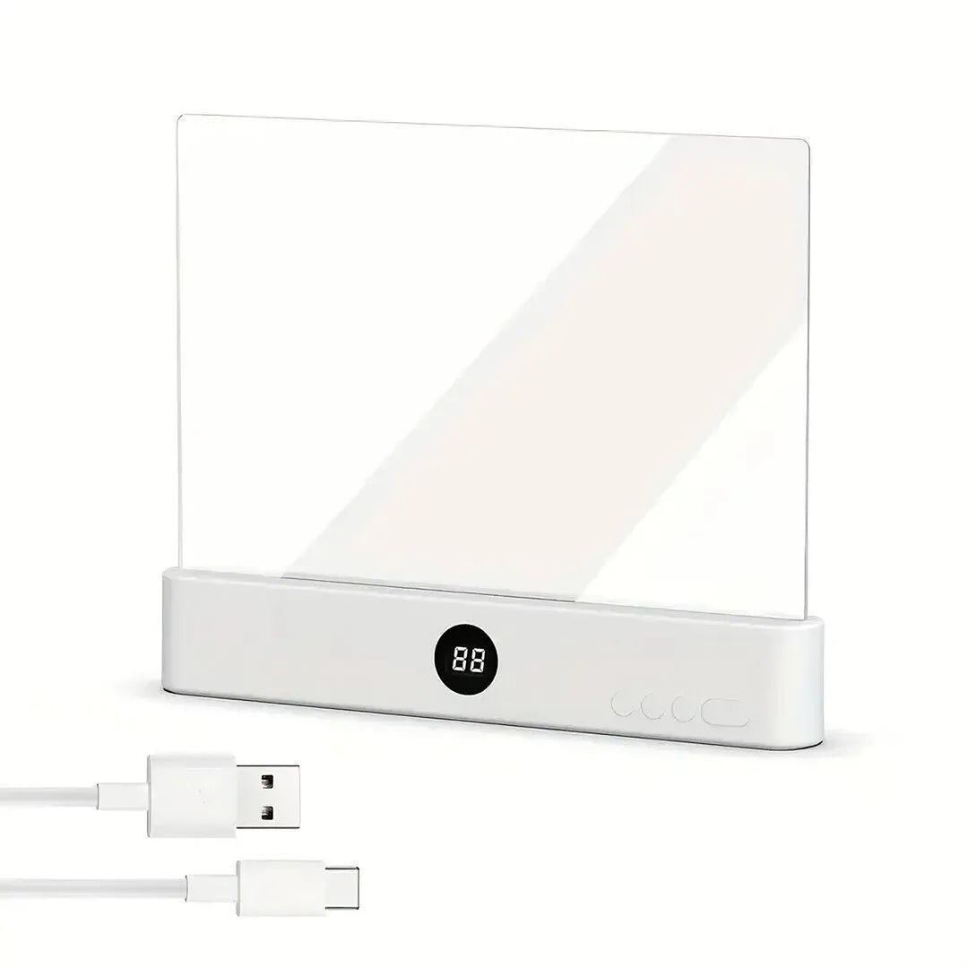 New Magna ReadGlow Pro LED book light with digital display, touch controls and USB-C charging - smart reading lamp with timer and adjustable brightness