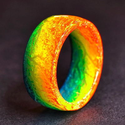New Magna LumiGlow Pro - Glow-in-the-Dark Resin Rings | Unisex Luminous Statement Jewelry