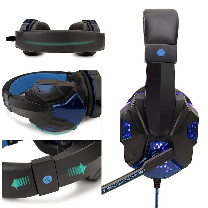 New Magna GameMax Pro - LED Gaming Headset with RGB Lighting & Noise-Canceling Microphone