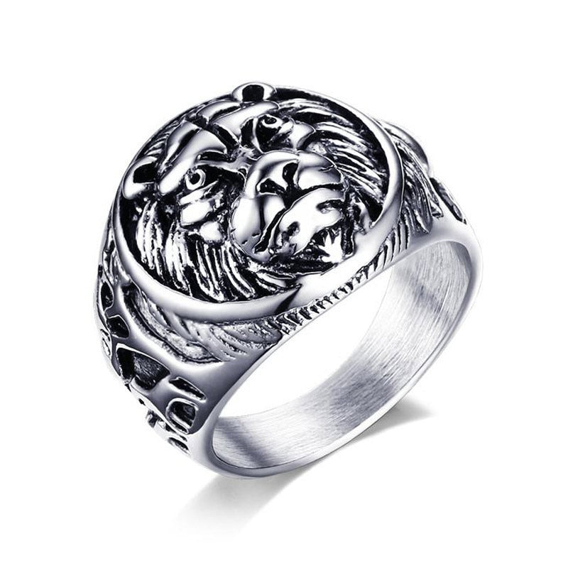 New Magna LionMajesty Pro - Premium Stainless Steel Lion Head Statement Ring