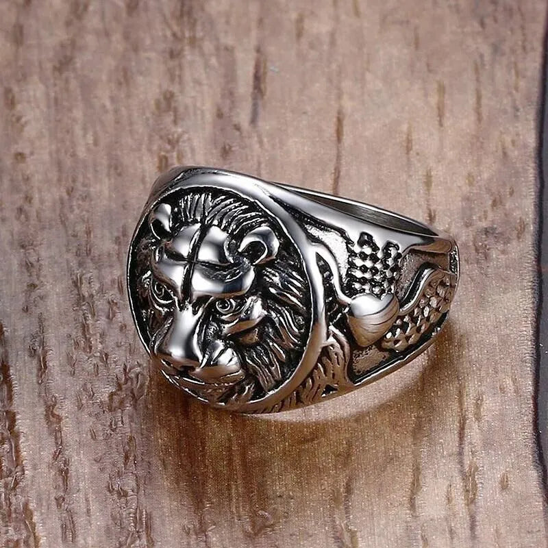 New Magna LionMajesty Pro - Premium Stainless Steel Lion Head Statement Ring