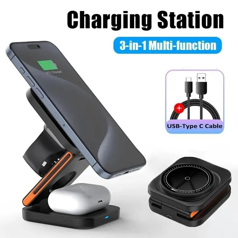 New Magna ChargeFold Pro - 3-in-1 Foldable MagSafe Charging Station