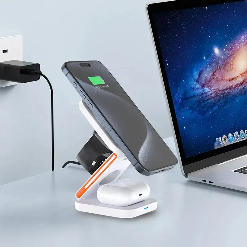 New Magna ChargeFold Pro - 3-in-1 Foldable MagSafe Charging Station