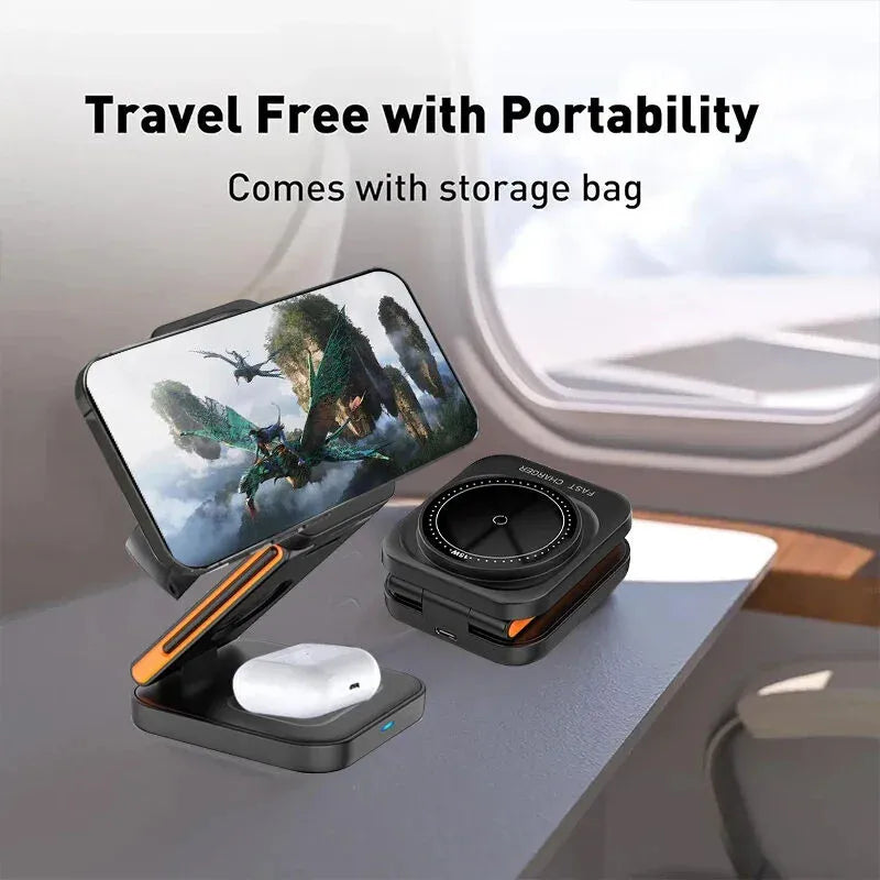New Magna ChargeFold Pro - 3-in-1 Foldable MagSafe Charging Station