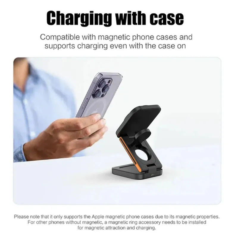 New Magna ChargeFold Pro - 3-in-1 Foldable MagSafe Charging Station