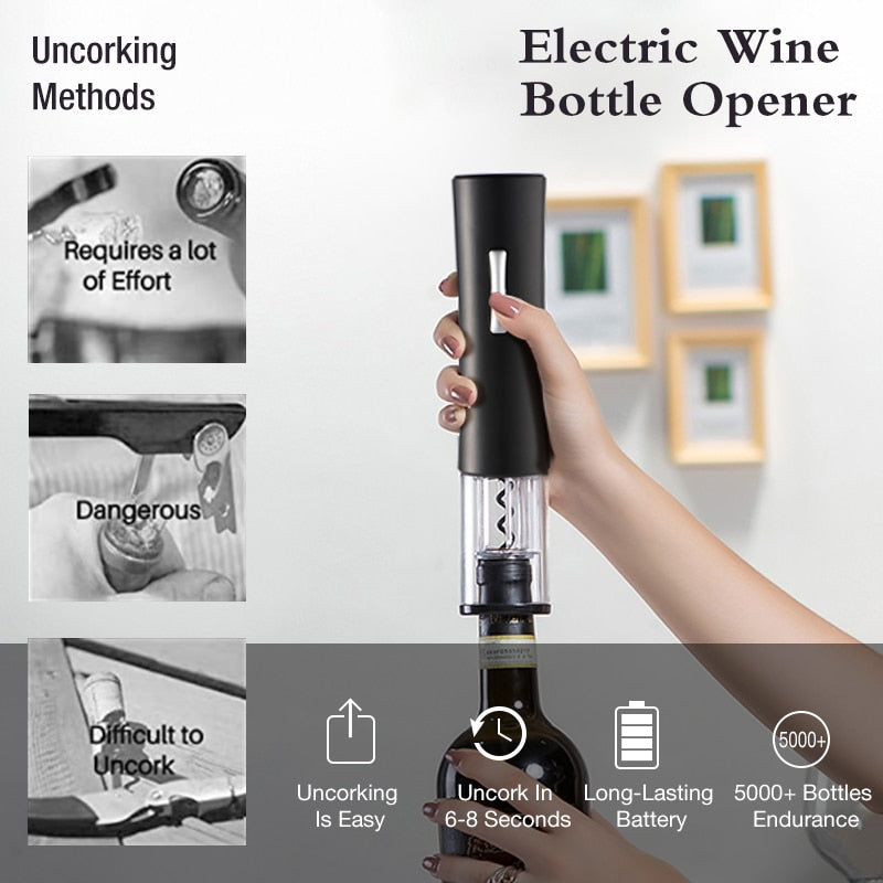 New Magna VinoPro - Automatic Electric Wine Bottle Opener with Foil Cutter