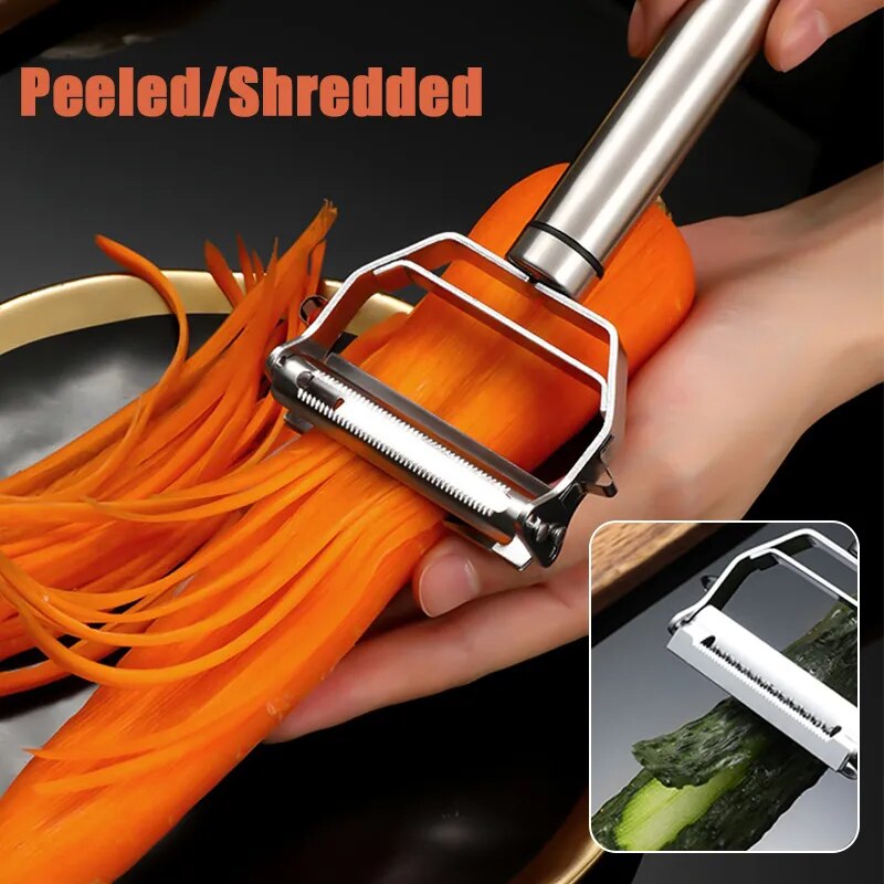 New Magna Peel Pro - 4-in-1 & 2-in-1 Stainless Steel Vegetable Peeler Set