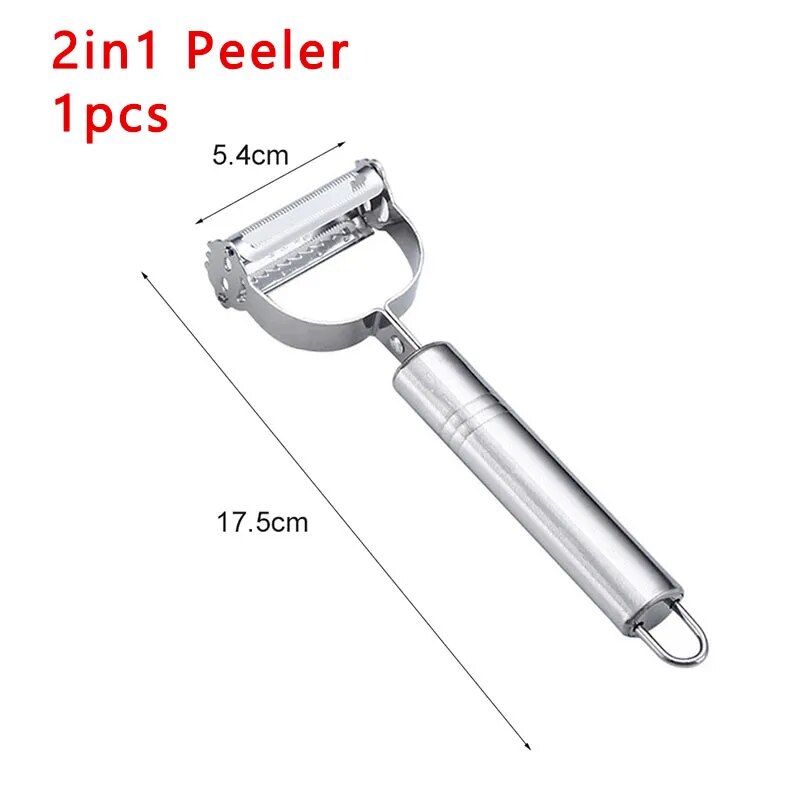 New Magna Peel Pro - 4-in-1 & 2-in-1 Stainless Steel Vegetable Peeler Set