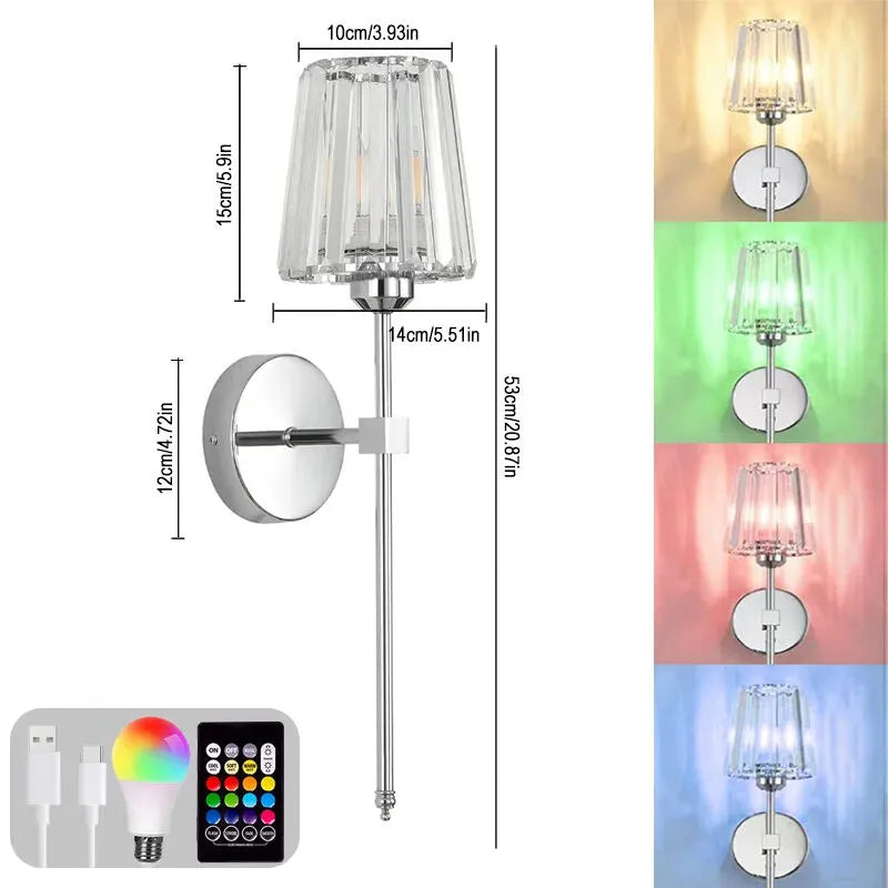 New Magna AuraGlow Pro - LED RGB Rechargeable Crystal Wall Lamp