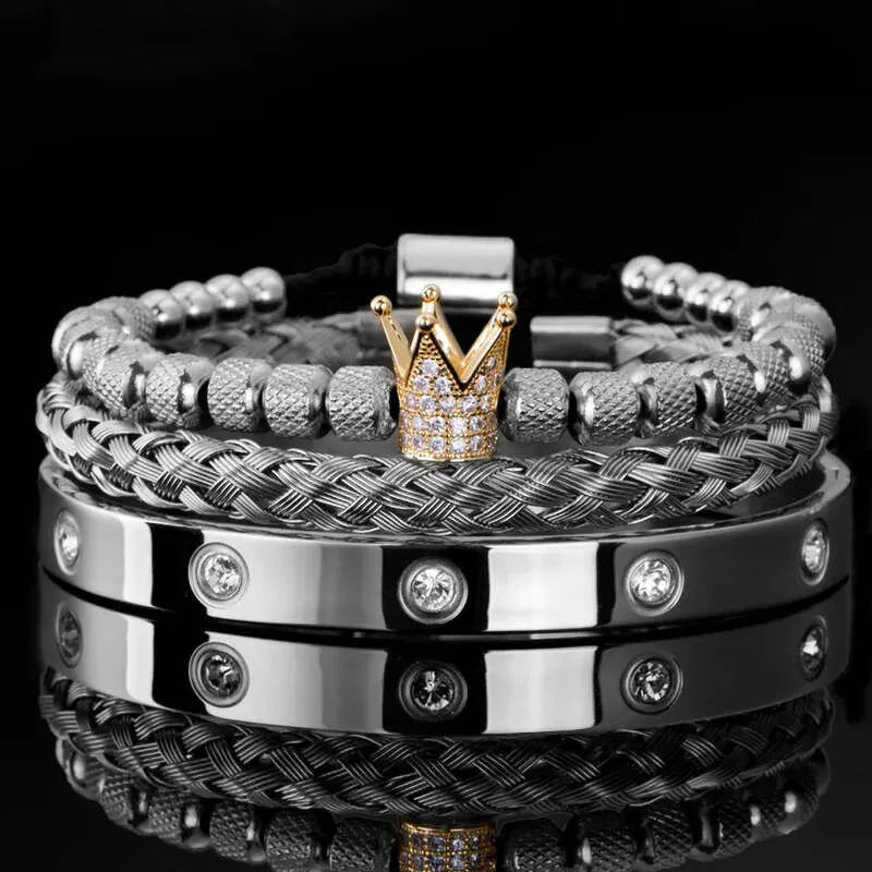 New Magna Luxury Pro - Diamond Roman Bracelets with Crystal Accents