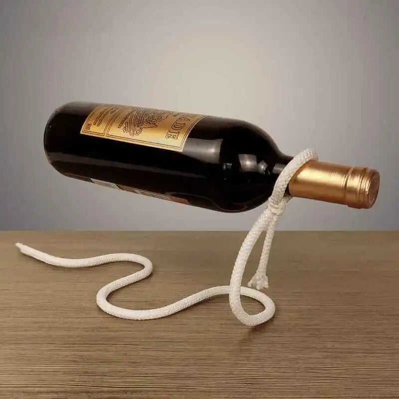 New Magna FloatVino Pro - Suspended Rope Wine Bottle Holder & Display Stand