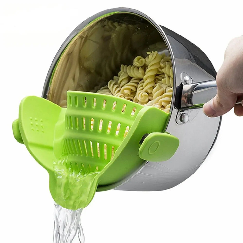 New Magna Drain Pro - Universal Silicone Snap-On Strainer for Pots & Pans