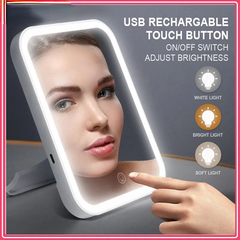 New Magna GlamourGlow Pro - Smart LED Makeup Mirror with Touch Control & Adjustable Lighting