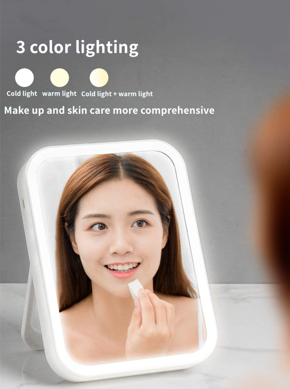 New Magna GlamourGlow Pro - Smart LED Makeup Mirror with Touch Control & Adjustable Lighting