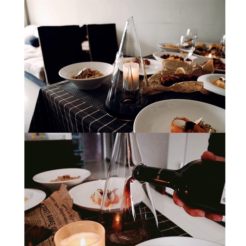 New Magna VinoPyramid Pro - Premium Glass Wine Decanter with Perfect Aeration Design