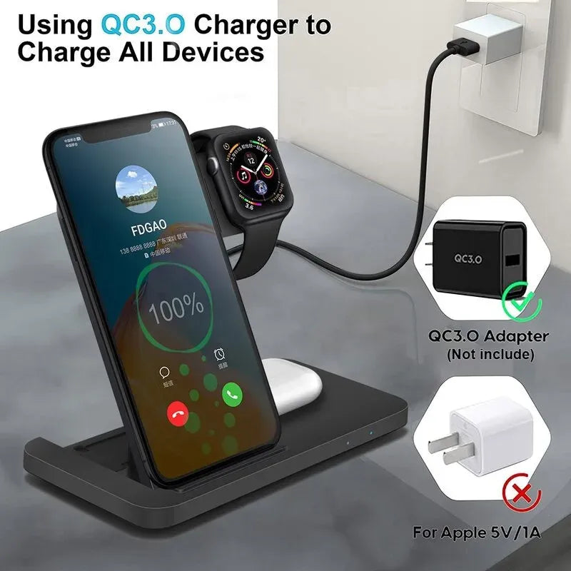New Magna PowerHub Elite - 3-in-1 Fast Wireless Charging Station & Desk Organizer